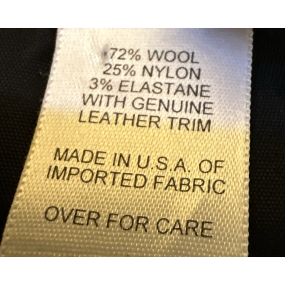 VTG Oscar De La Renta Sz 10 Gray lined Wool Jacket Leather Trim Classic Designer - Picture 12 of 12